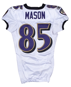 2010 Derrick Mason Game Used Baltimore Ravens Road Jersey Photo Matched To 11/21/2010 (Ravens COA)